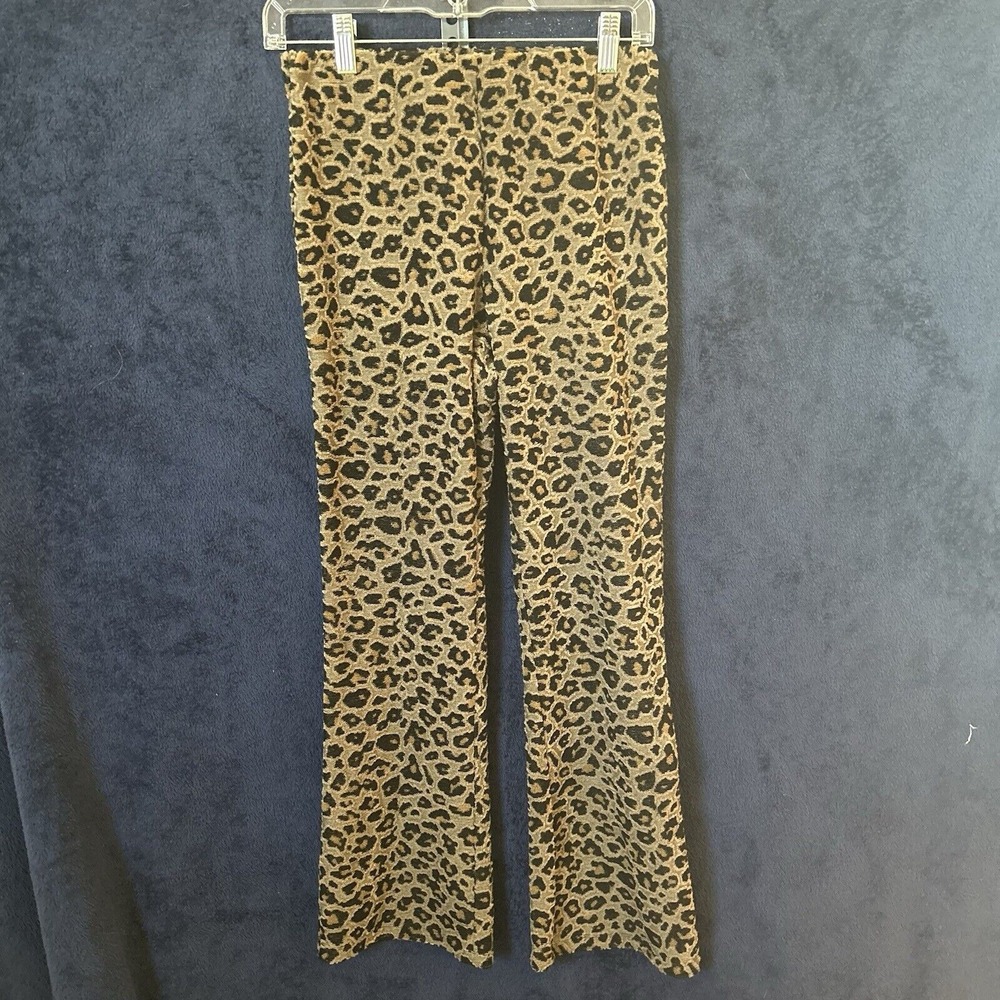 Z Supply Do It All Wide Leg Cheetah Pant Pull On Size Small